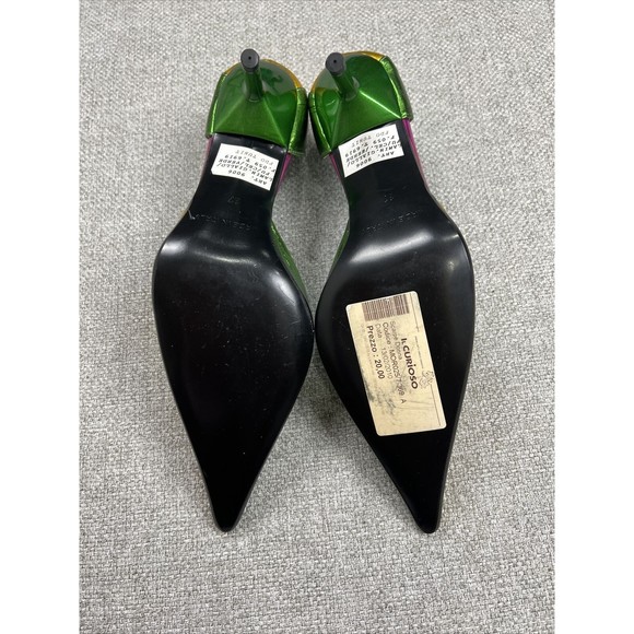 Vita Mori Shoes Eu 37 Us 6.5 Made In Italy 2010 One Of A Kind Metallic 3in Heel - Picture 11 of 16